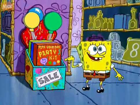SpongeBob endteckt den Plane-deine-Party-KastenNickelodeon