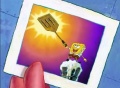 SpongeBob, als er den Pfannenwender aus dem Eimer zieht © Viacom